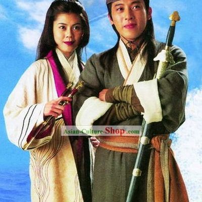 Xiao Ao Jiang Hu The Smiling Proud Wanderer Wuxia Character Costumes and Hat Set