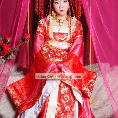 Tang Dynasty Princess Dress and Hair Accessories Complete Set