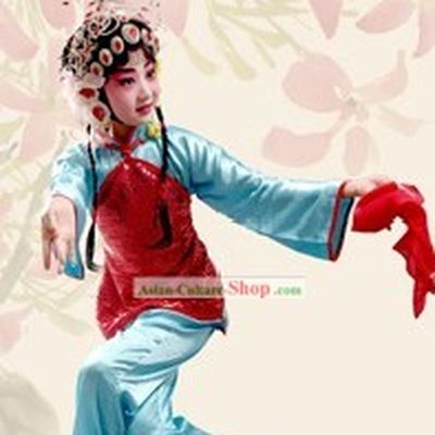 Chinese Beijing Opera Costumes and Headpieces for Children