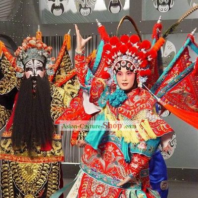 Peking Opera Performance Costumes 2 Sets for Men and Women