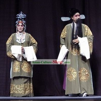 Peking Opera Laodan and Laosheng Dresses 2 Sets