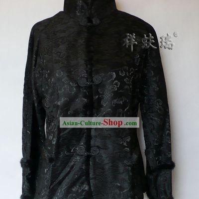 Traditional Rui Fu Xiang Black Tang Suit for Women