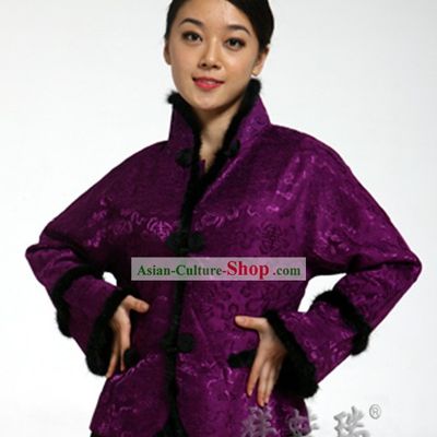 Rui Fu Xiang Purple Tang Suit for Women