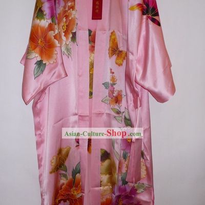 Rui Fu Xiang Hand Painted Butterfly Silk Gown for Women