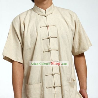 Chinese Traditional Flax Blouse for Men