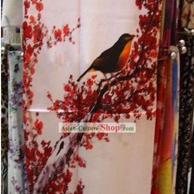 Peking Rui Fu Xiang Chinese Silk Magpie Shawl