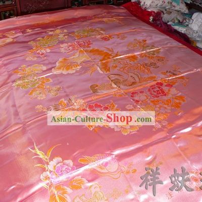 Chinese Peking Rui Fu Xiang Wedding Brocade Bedcover