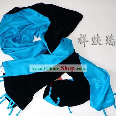 Chinese Peking Rui Fu Xiang Silk Double Sided Scarf