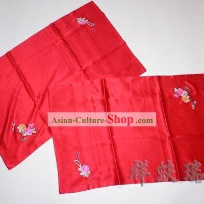 Beijing Rui Fu Xiang Silk Hand Embroidered Wedding Pillowship