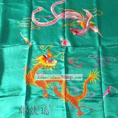 Beijing Rui Fu Xiang Silk Dragon Phoenix Wedding Bedcover Set