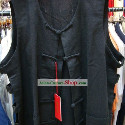 Traditional Chinese Rui Fu Xiang Beijing Flax Shirt for Men