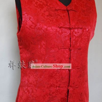 Traditional Chinese Famous Time-honored Rui Fu Xiang Wedding Dragon Jacket