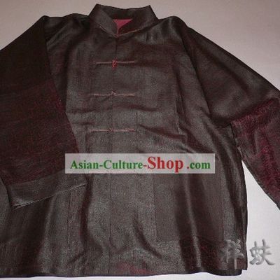 Famous Time-honored Rui Fu Xiang Watered Gauze Tang Suit for Men