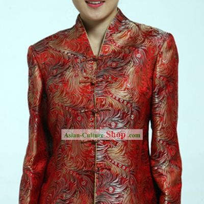 Famous Time-honored Rui Fu Xiang Red Tang Suit for Women