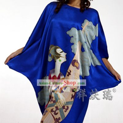 Beijing Rui Fu Xiang Silk Blue Pajama for Women