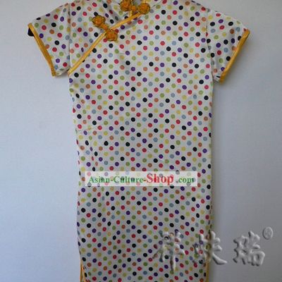 Famous Time-honored Rui Fu Xiang Satin Qipao for Children