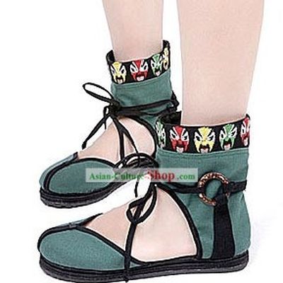 Traditional Chinese Opera Masks Summer Cloth Shoes