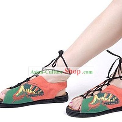 Traditional Chinese Handmade Butterfly Summer Sandals