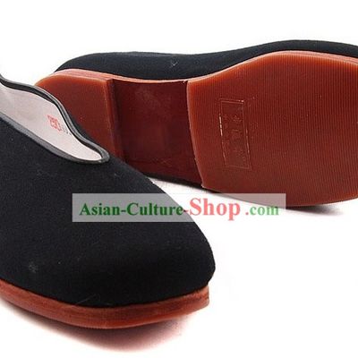 Chinese Classic Handmade Bu Ying Zhai Black Shoes for Women
