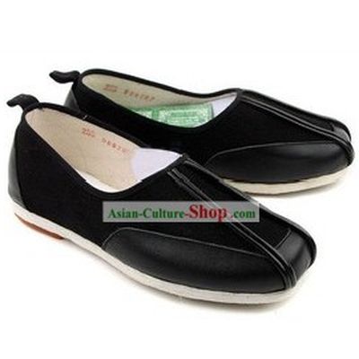 Chinese Handmade Bu Ying Zhai Kung Fu Cow Leather Shoes for Men