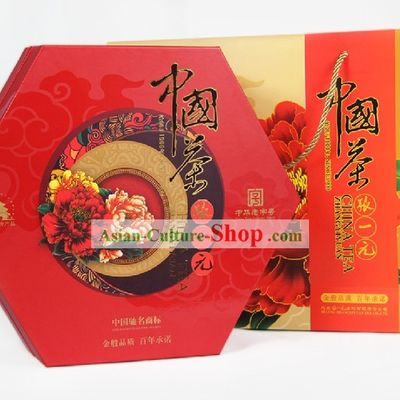 Chinese Zhang Yiyuan Longjing Tie Guanyin Red and Flower Tea Leaf in Gift Package