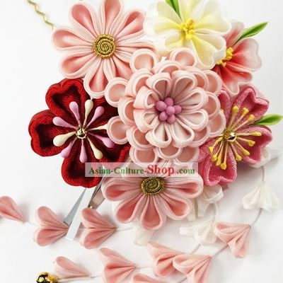 Japanese Kimono Hair Decoration Flower Set