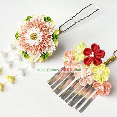 Handmade Japanese Kimono Hair Accessories for Women