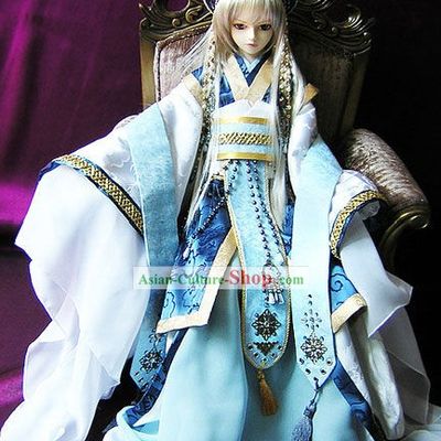 Ancient Japanese Emperor Costumes and Crown Complete Set for Men