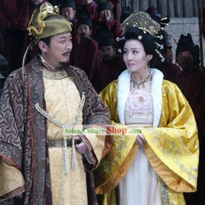 Tang Dynasty Emperor Li Shimin Costumes and Hat Complete Set