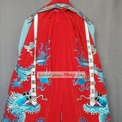 Ancient Chinese Embroidered Dragon Cape for Men