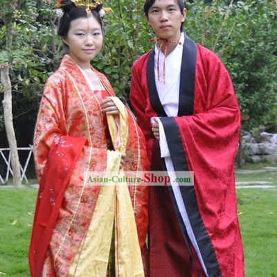 Chinese Wedding Ceremony Clothing and Accessories 2 Sets