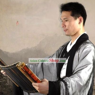 Hand Painted Fine Chinese Clothing Ink Poet Dress Full Set