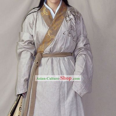 Hand Painted Chinese Traditional Hanfu Garment for Men