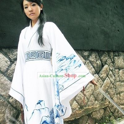 Ancient Chinese Swordsman Hanfu Clothing Complete Set for Men
