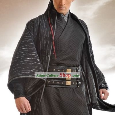 Ancient Chinese Black Swordsman Costumes Complete Set
