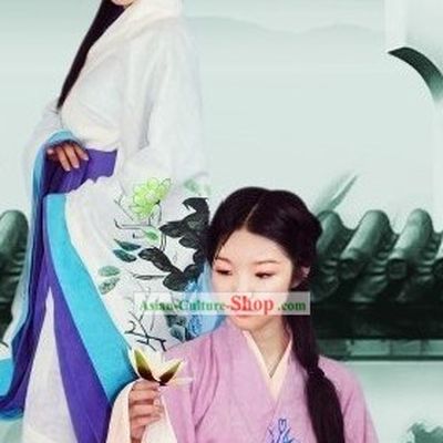 Handmade Chinese Mandarin Han Clothing Complete Set for Women