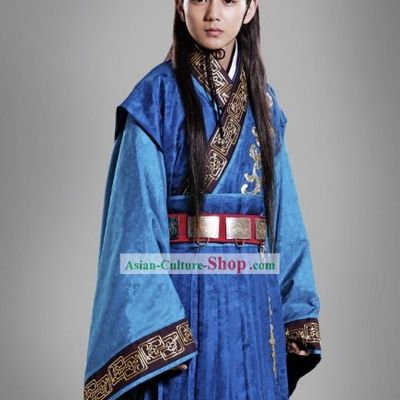 Ancient Chinese Prince Costumes and Crown Complete Set