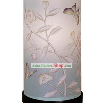 Traditional Chinese Hand Painted Silk Desk Lantern