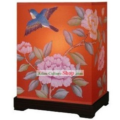 Traditional Chinese Hand Painted Silk Desk Palace Lantern