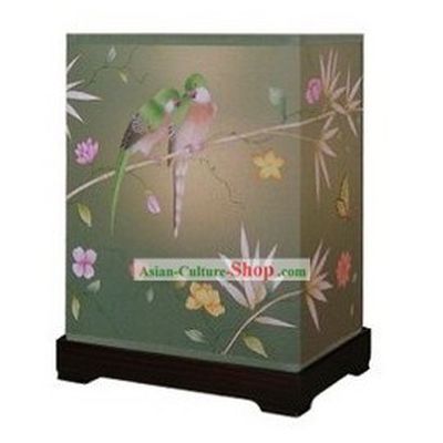 Chinese Classical Hand Painted Silk Floor Lantern