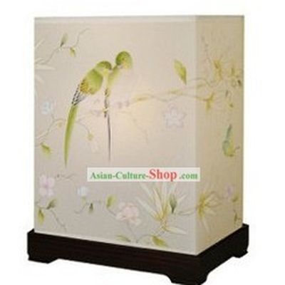 Chinese Classical Hand Painted Silk Floor Lantern