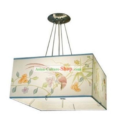 Chinese Classical Hand Painted Silk Chandelier