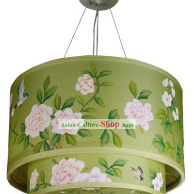 Chinese Classical Hand Painted Silk Chandelier