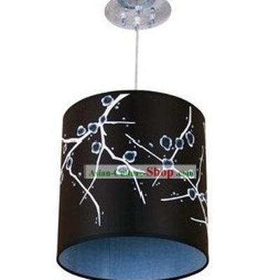 Chinese Classical Hand Painted Plum Blossom Silk Chandelier