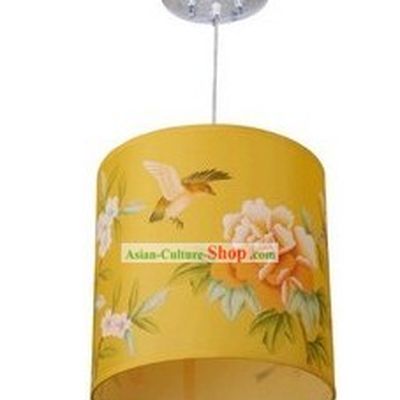 Chinese Classical Hand Painted Flower and Bird Silk Palace Lantern