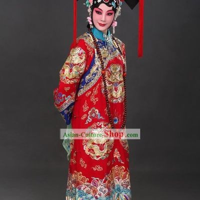 Chinese Opera Huadan Costumes and Phoenix Crown Complete Set