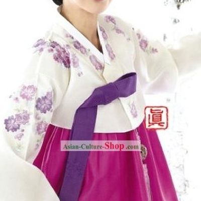 Traditional South Korean Women Hanbok Clothing Complete Set