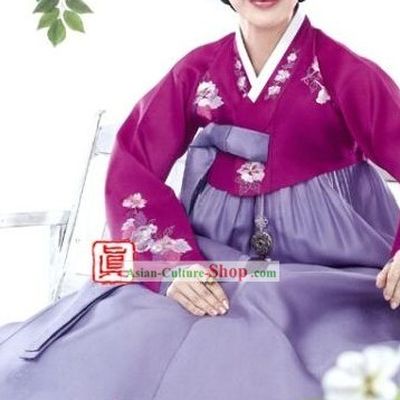 Traditional South Korean Mother Hanbok Clothing