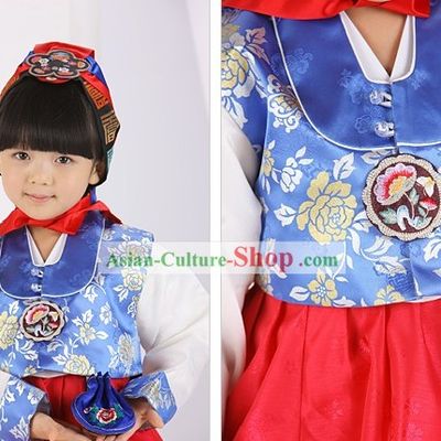 Traditional Korean Birday Hanbok Dress for Kids