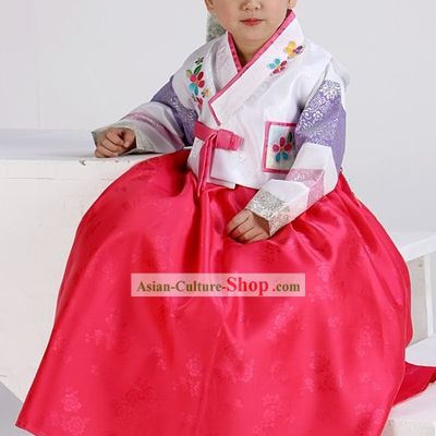 Traditional Korean Birday Hanbok Dress for Girls